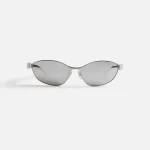 balenciaga bb0356s 004 silver sunglasses - KITH-SHOP