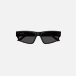 balenciaga black acetate rectangle sunglasses - KITH-SHOP