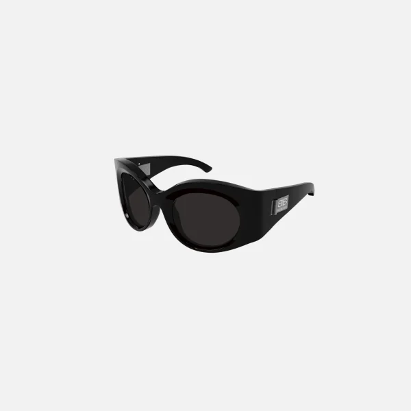 balenciaga black exaggerated chunky circle frame sunglasses - KITH-SHOP