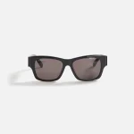 balenciaga black grey acetate square sunglasses - KITH-SHOP