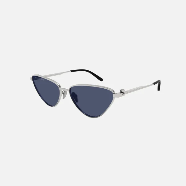 balenciaga cat eye metal frame sunglasses with blue lenses - KITH-SHOP