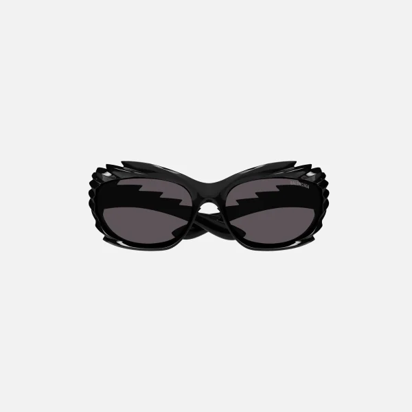 balenciaga extreme frame glossy black with smoke polarized lens - KITH-SHOP