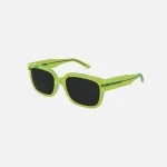 balenciaga green transparent square sunglasses - KITH-SHOP