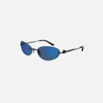 balenciaga small oval wire frame sunglasses blue - KITH-SHOP