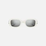 balenciaga white acetate bb oval frame sunglasses - KITH-SHOP