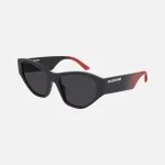 balenciaga wide cat eye sunglasses racing red - KITH-SHOP