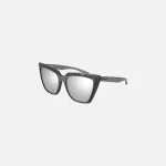 balenciaga xl square cat eye sunglasses silver - KITH-SHOP