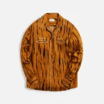 bally desert black animal print velvet shirt - KITH-SHOP