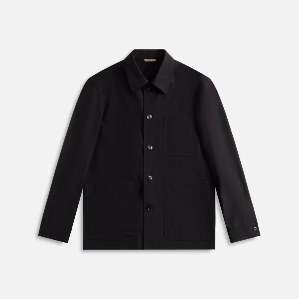 barena orno tecna overshirt black - KITH-SHOP