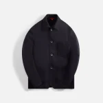 barena visal overshirt in dark navy classic layered look - KITH-SHOP