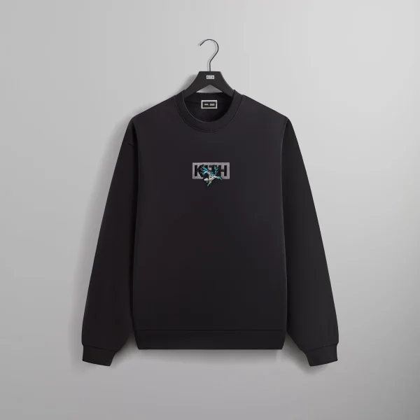 batman kith classic vintage nelson crewneck sweatshirt black - KITH-SHOP