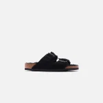 birkenstock arizona shearling sandals black - KITH-SHOP