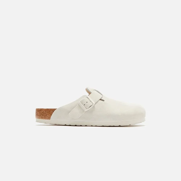 birkenstock boston soft footbed sandal in antique white - KITH-SHOP