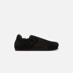 birkenstock london shearling black cozy winter slip ons - KITH-SHOP