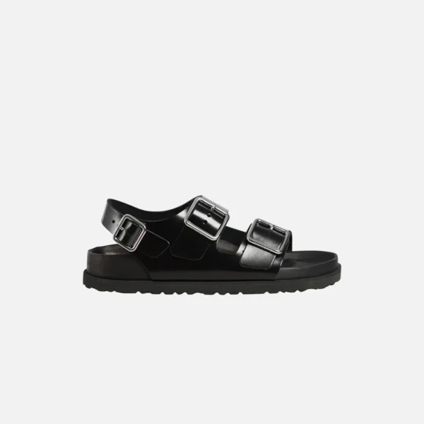 birkenstock milano black shiny leather sandals 1774 collection - KITH-SHOP