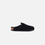 birkenstock women s boston shearling clog black - KITH-SHOP