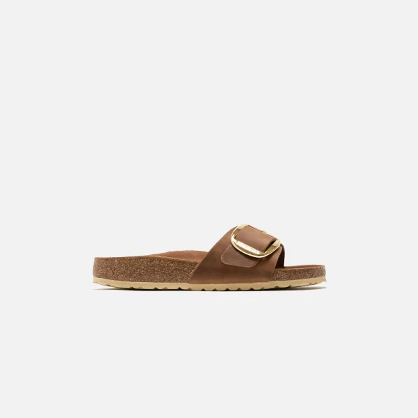 birkenstock women s madrid big buckle in cognac brown - KITH-SHOP