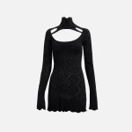 black danielle guizio knit turtleneck dress - KITH-SHOP