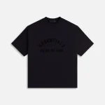 black essentials logo tee - KITH-SHOP