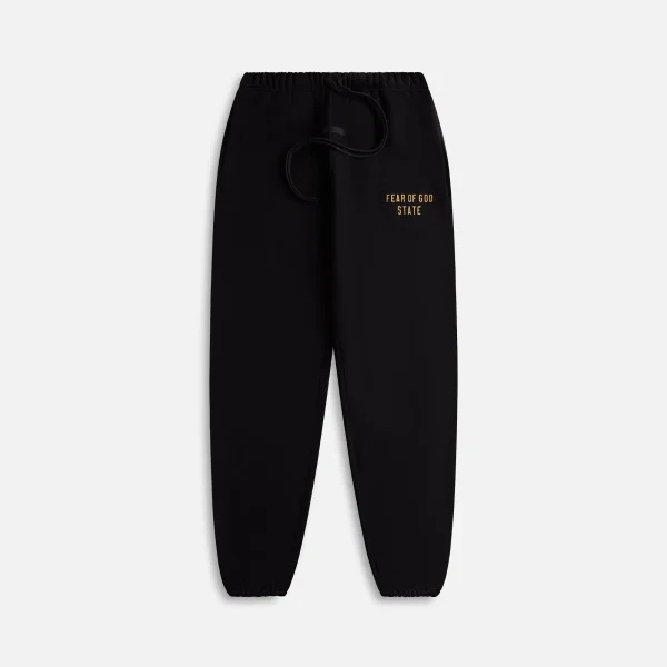 black fleece essentials sweatpants - KITH-SHOP