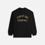 black long sleeve jersey tee essentials collection - KITH-SHOP