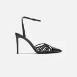 black suede studio grazia 100 kitten heel pumps buffed nappa leather - KITH-SHOP