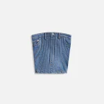 blue denim mugler corset top - KITH-SHOP