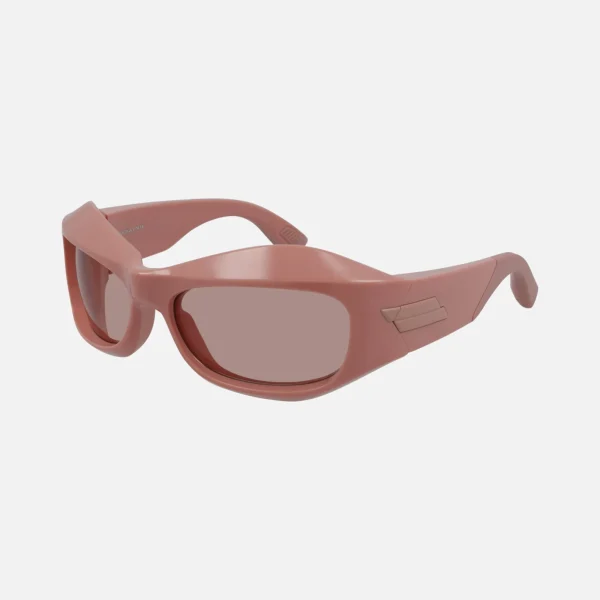 bottega veneta chunky acetate sunglasses dusty pink - KITH-SHOP