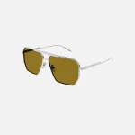 bottega veneta gold aviator sunglasses with yellow lenses - KITH-SHOP