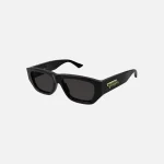 bottega veneta green logo acetate sunglasses black frame - KITH-SHOP