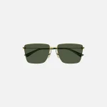 bottega veneta green metal rimless frame sunglasses - KITH-SHOP