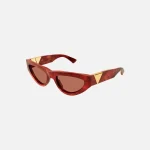 bottega veneta havana acetate cat eye sunglasses - KITH-SHOP