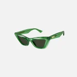 bottega veneta transparent green acetate cat eye sunglasses - KITH-SHOP