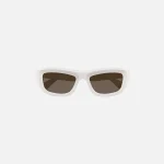 bottega veneta white injection frame sunglasses - KITH-SHOP