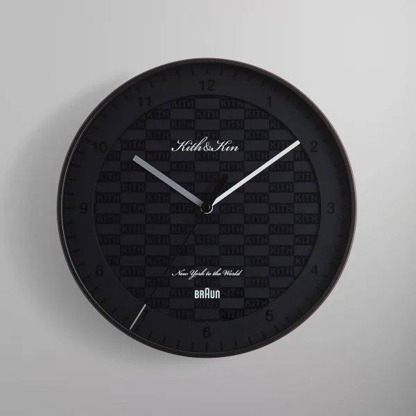 braun black wall clock for kithmas - KITH-SHOP