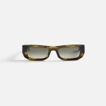 bricktop flatlist sunglasses olive horn frame with gradient olive lens - KITH-SHOP