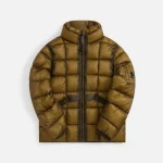 c p company concealable hood down jacket in butternut - KITH-SHOP