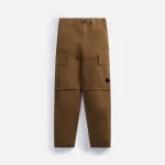 c p company khaki microreps loose fit cargo pants - KITH-SHOP