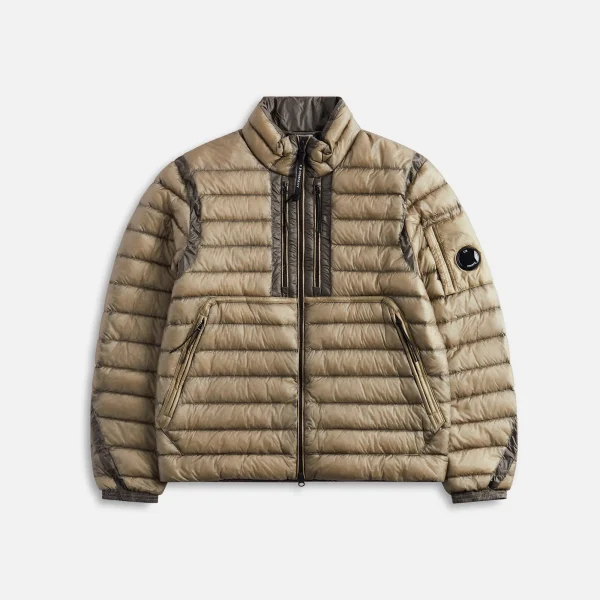 c p company lightweight down jacket vintage khaki - KITH-SHOP