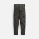 c p company loose fit corduroy utility pants in forged iron - KITH-SHOP