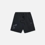 c2h4 ruin distressed faded black patched sweat shorts - KITH-SHOP