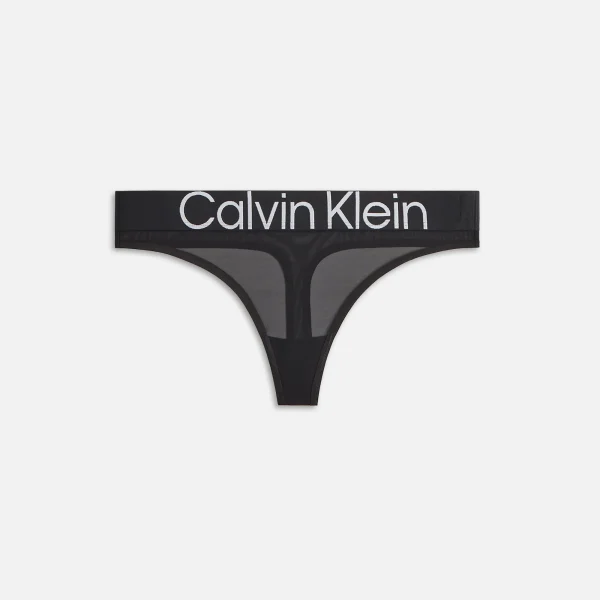 calvin klein women s kith mesh thong in black - KITH-SHOP