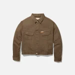 calvin klein x heron preston brown trucker jacket - KITH-SHOP