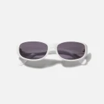 calvin klein x heron preston eco friendly wraparound sunglasses chalk silver - KITH-SHOP