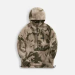 camo polar fleece half zip hoodie essentials - KITH-SHOP