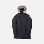 canada goose langford parka in navy premium winter down jacket - KITH-SHOP