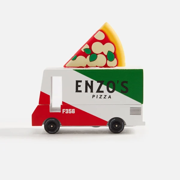 candylab wooden pizza delivery van toy - KITH-SHOP