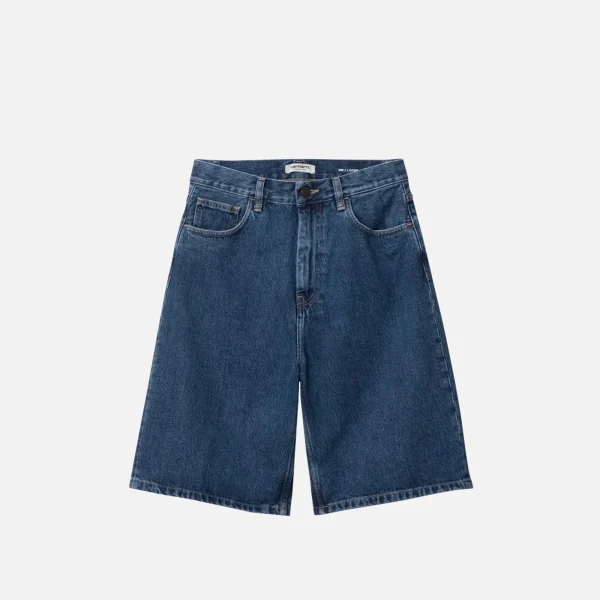 carhartt wip brandon short in stone washed blue - KITH-SHOP