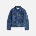 casablanca blue denim jacket with laser monogram customization - KITH-SHOP