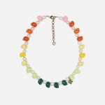 casablanca gradient multi pearl necklace with shell accent - KITH-SHOP